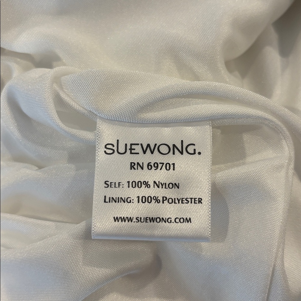 VTG Sue Wong Nocturne White Floral Lace Midi A-Line Dress Size 8 NEW - Picture 7 of 13